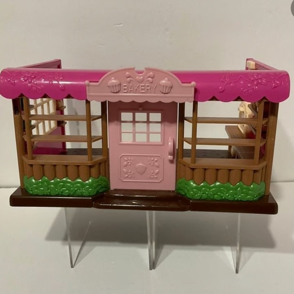 Calico Critters Lil Woodzeez Bataat Bakery Shop Play Set Pink Building T… - Picture 1 of 5